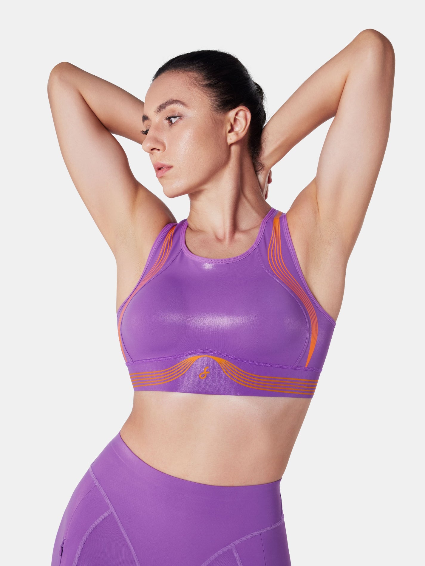 Body Sculpt Glossy Leather Sports Bra