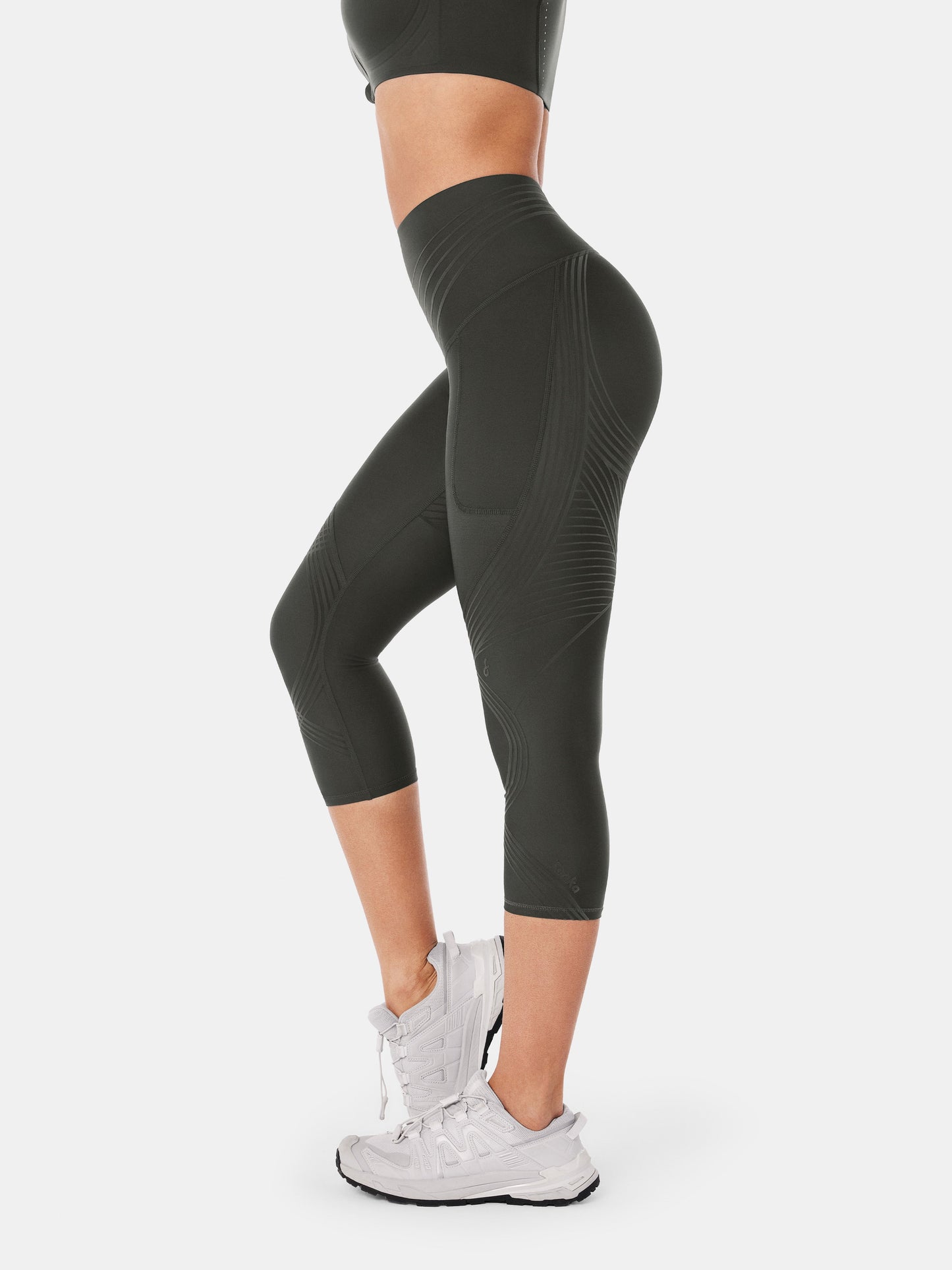 Body Sculpt Side Pocket Capri Leggings 2.0 (Reversible Wear)