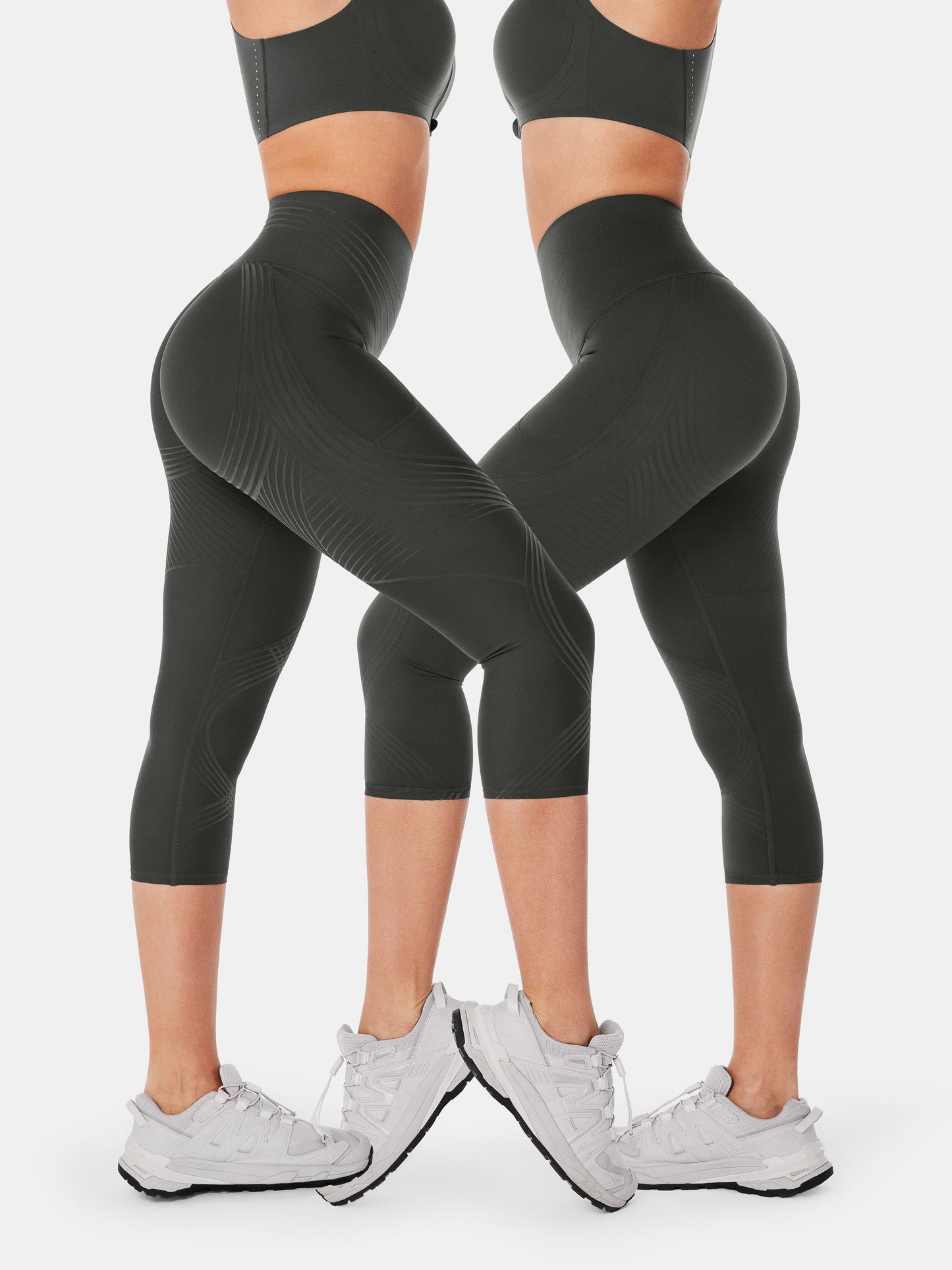 Body Sculpt Side Pocket Capri Leggings 2.0 (Reversible Wear)