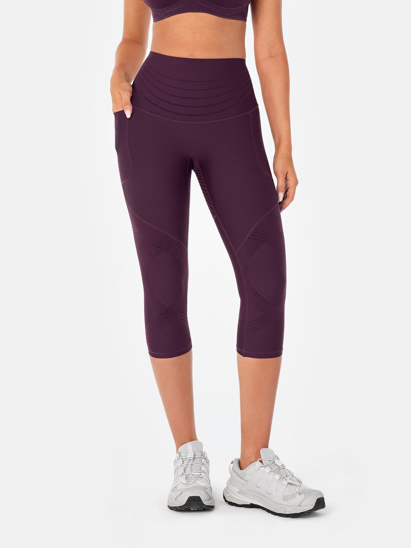 Body Sculpt Side Pocket Capri Leggings 2.0 (Reversible Wear)